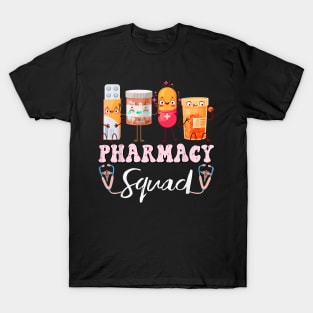 Pharmacy Squad Valentines Cute Pills Pharmacist Pharm Tech T-Shirt